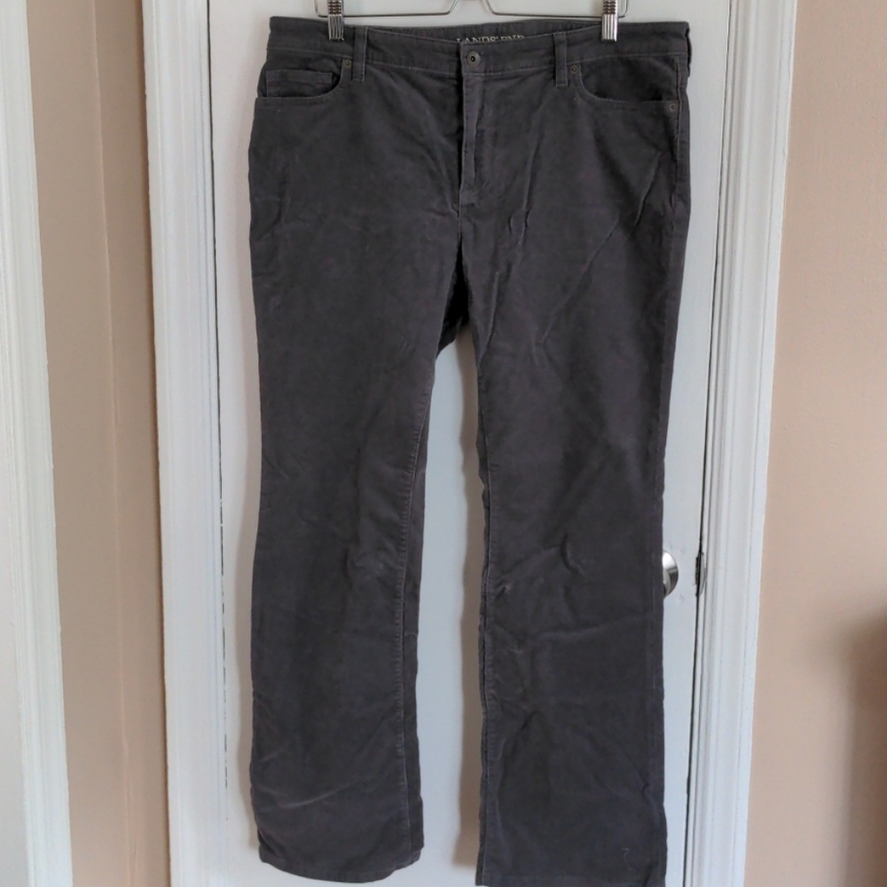 Dark gray bootcut corduroys